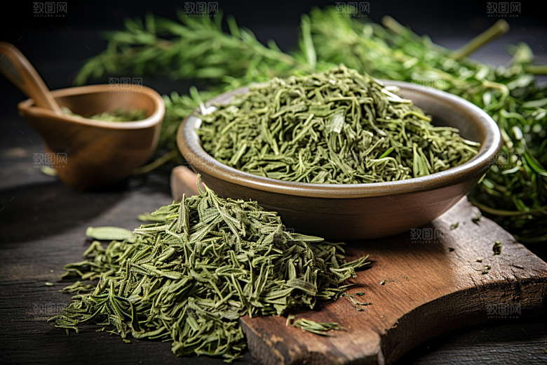 艾草艾叶蒿草摄影图