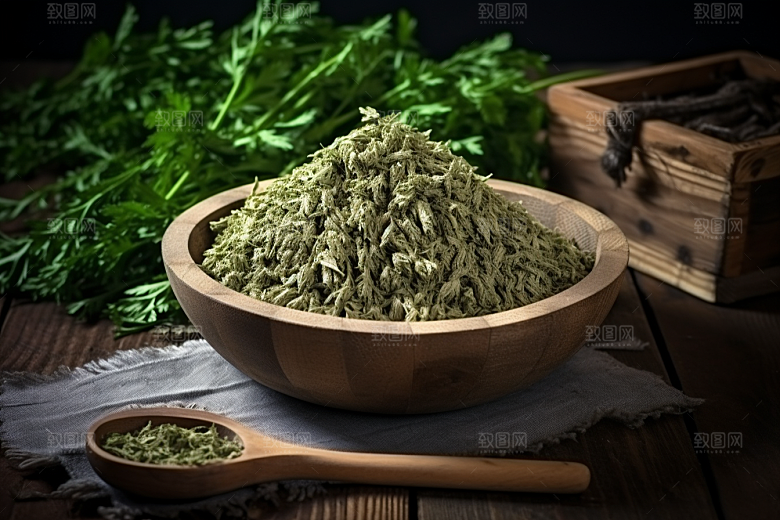 艾草美食蒿草摄影图