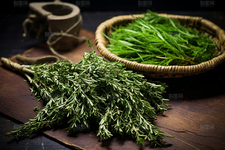 艾草清明糯米团摄影图