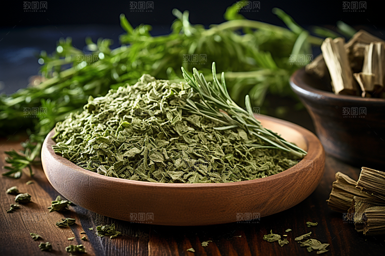 艾草美食糯米团摄影图
