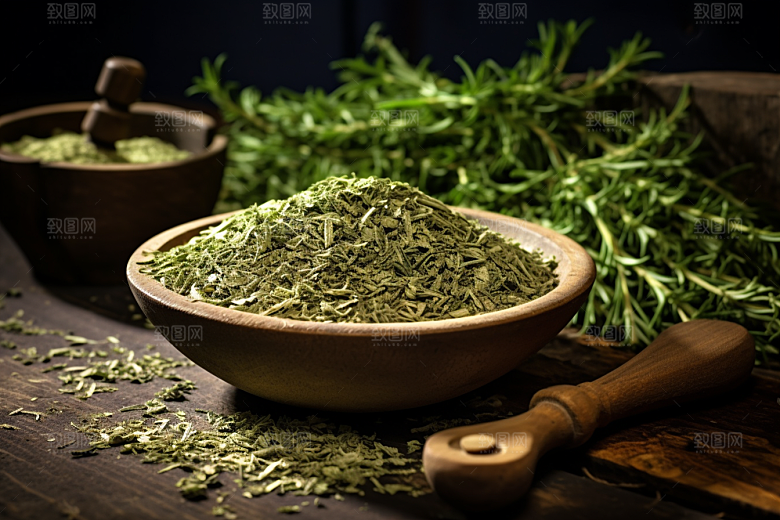 艾草美食清明摄影图