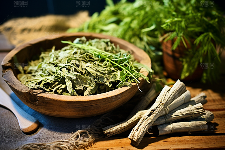 艾草清明高清摄影图