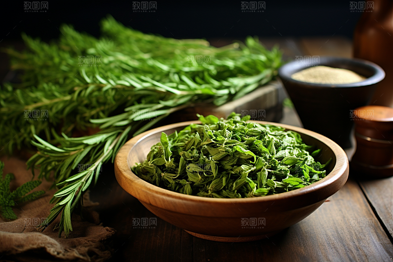 艾草中式糕点传统文化摄影图