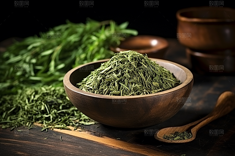 艾草艾叶高清摄影图