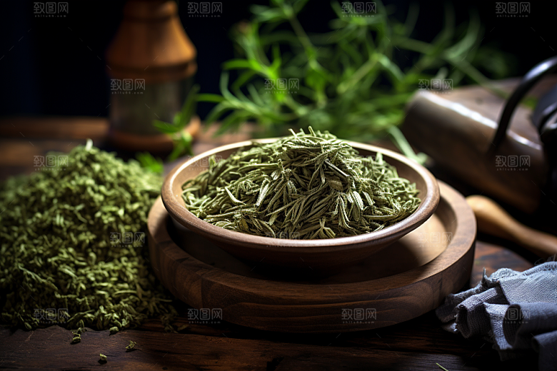 艾草传统文化清明摄影图