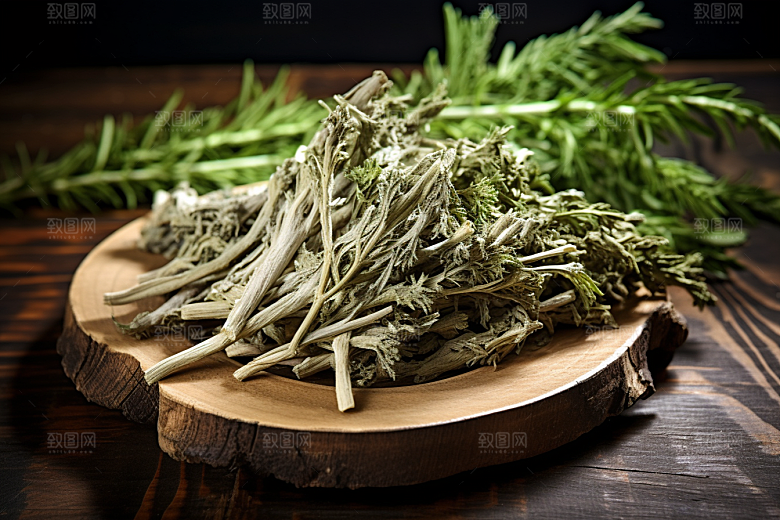 艾草中式糕点蒿草摄影图