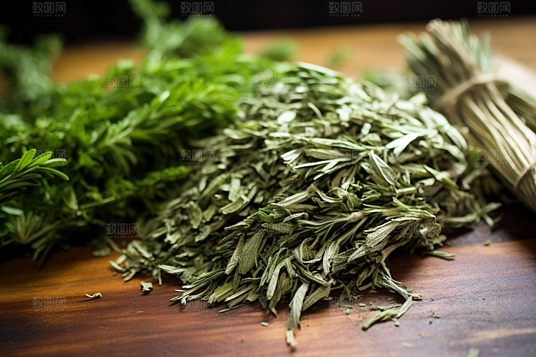 艾草中式糕点蒿草摄影图