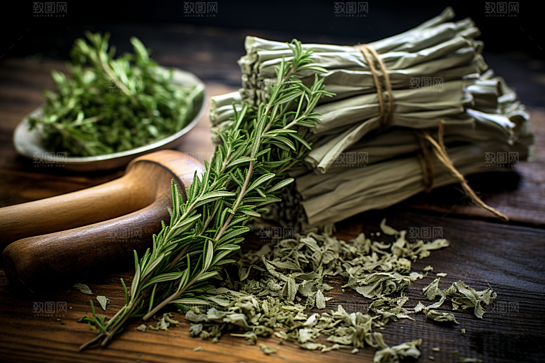 艾草糯叽叽蒿草摄影图
