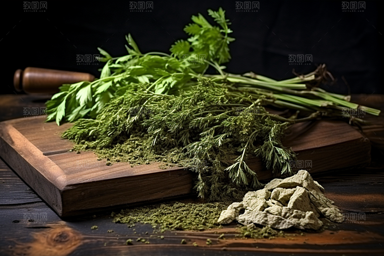 艾草传统文化糯叽叽摄影图