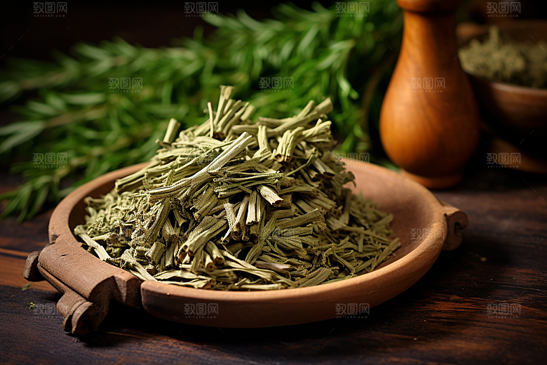 艾草传统文化中式糕点摄影图