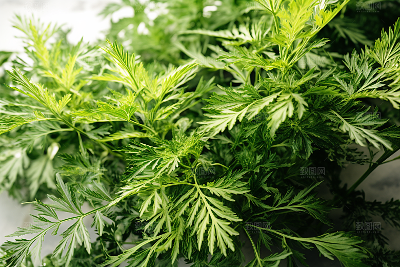 艾草中式糕点蒿草摄影图