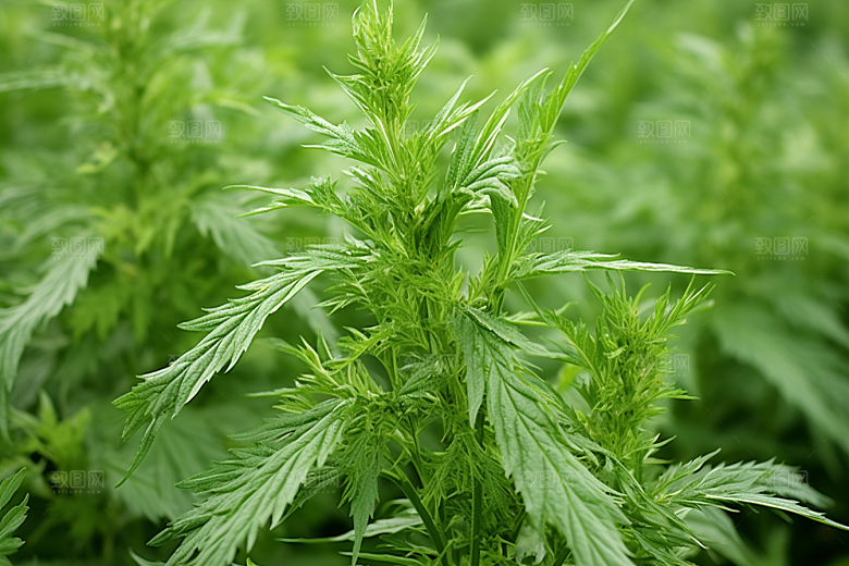 艾草清明艾叶摄影图
