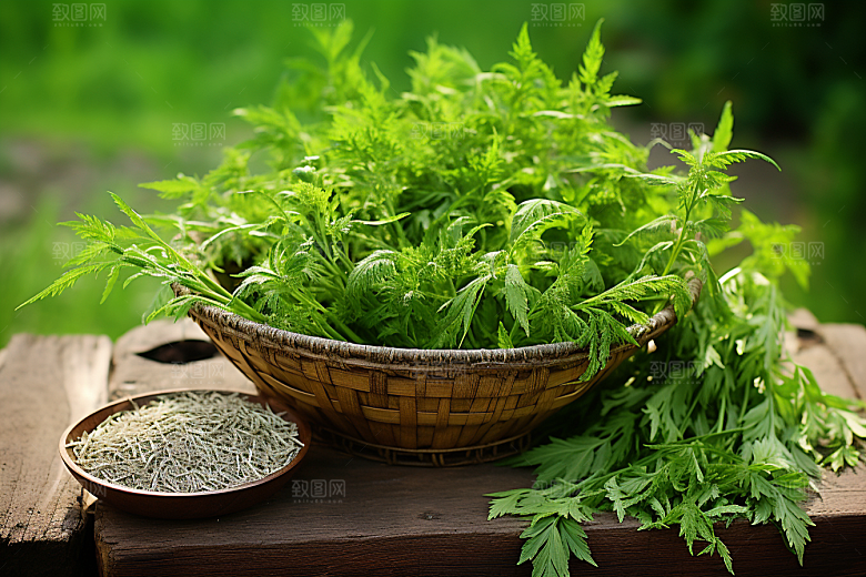 艾草清明糯叽叽摄影图