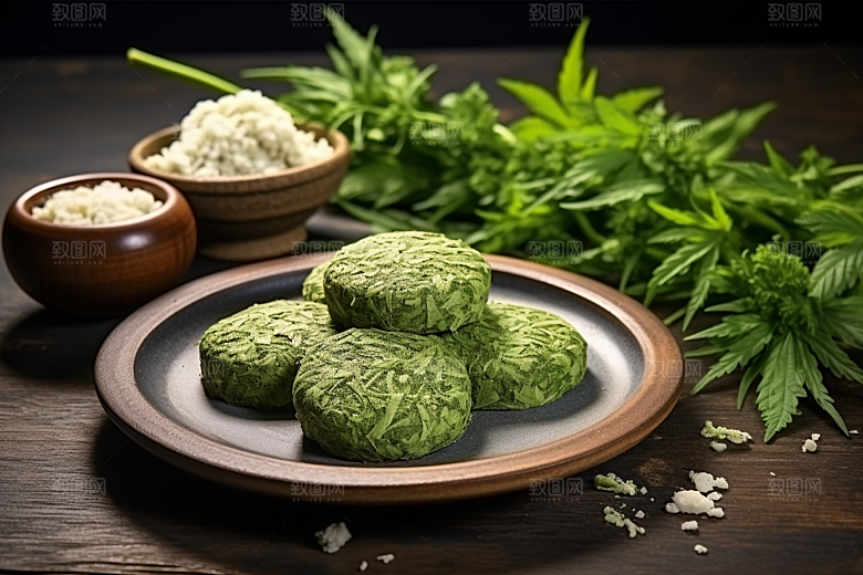 艾草糯叽叽传统文化摄影图