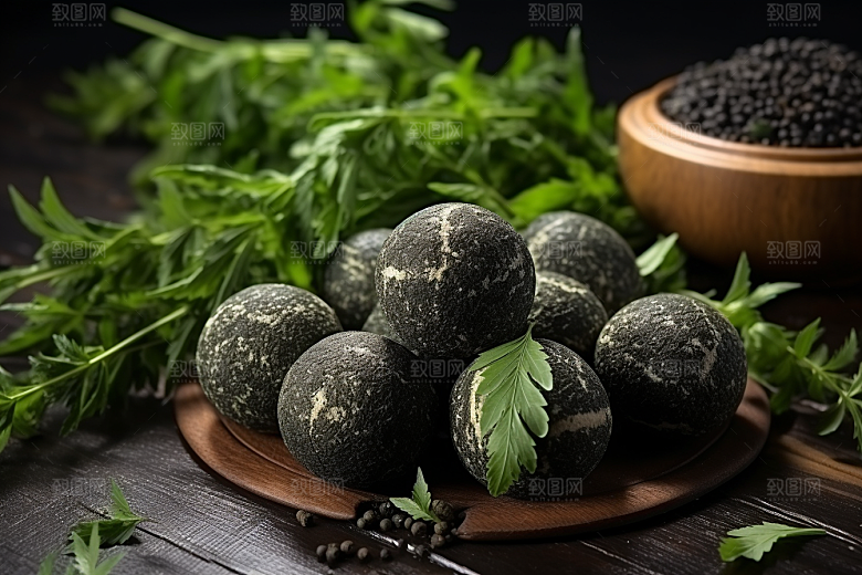 艾草传统文化艾叶摄影图