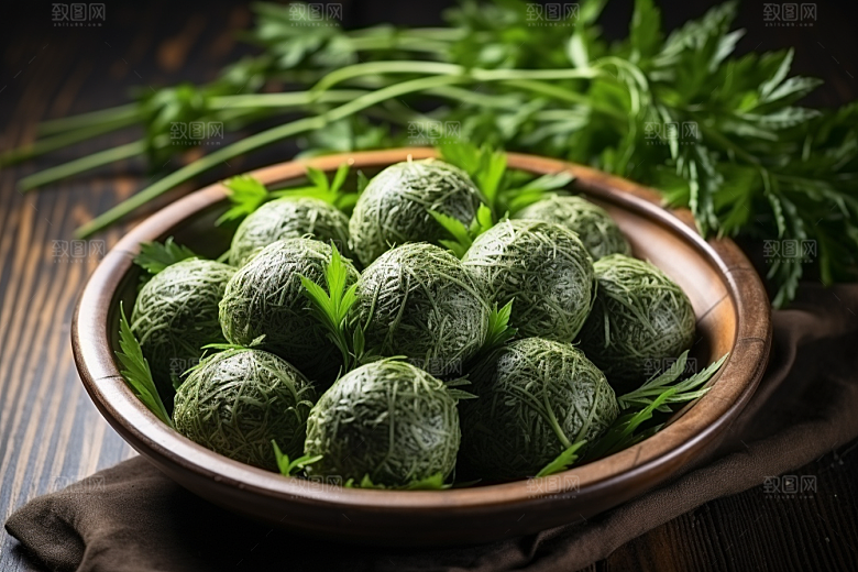 艾草糯叽叽蒿草摄影图