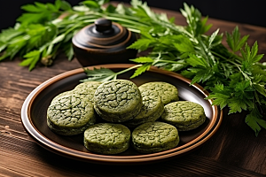 艾草传统文化美食摄影图