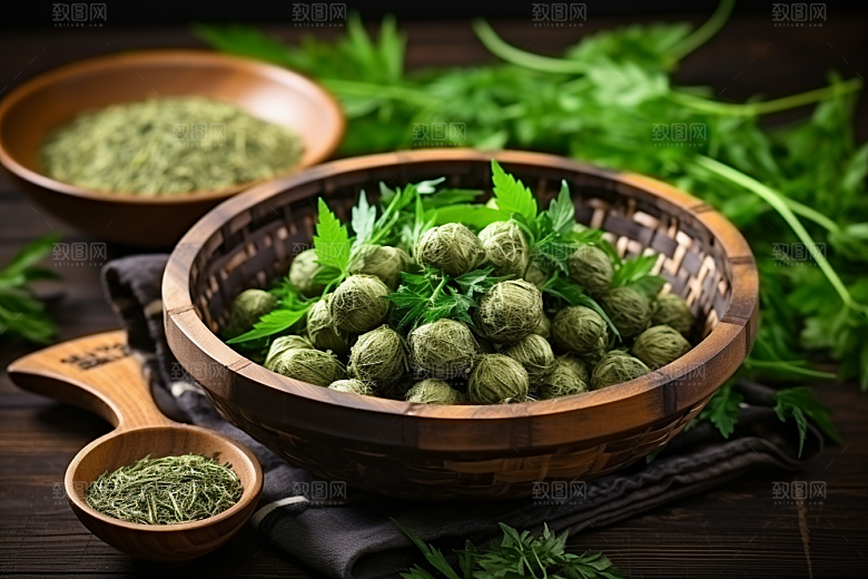 艾草艾叶传统文化摄影图