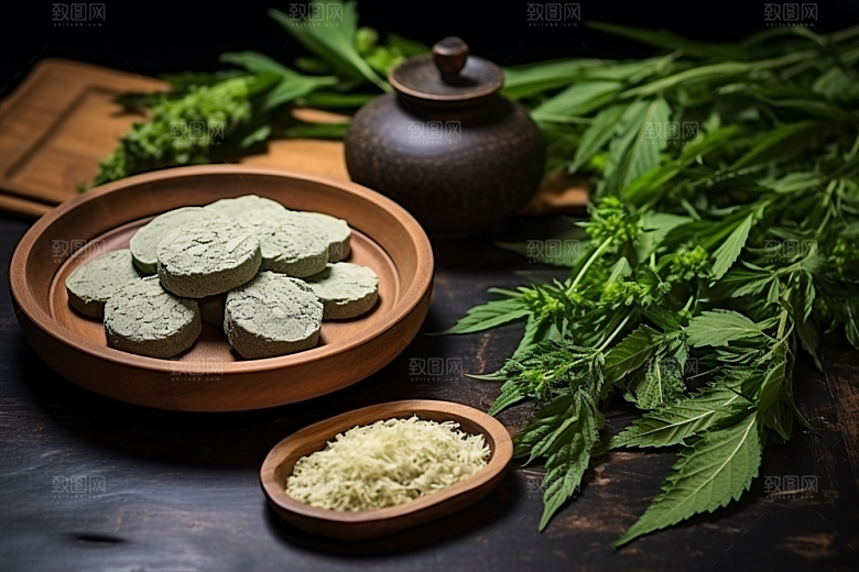 艾草清明蒿草摄影图