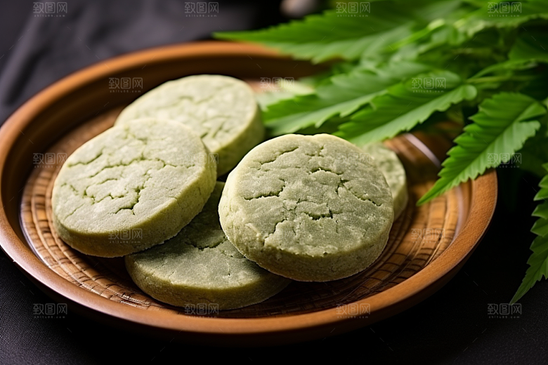 艾草糯叽叽艾叶摄影图
