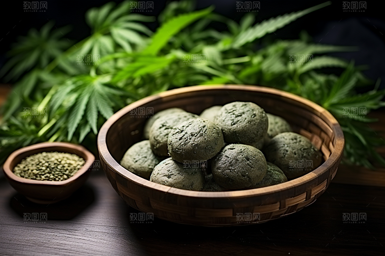艾草高清美食摄影图
