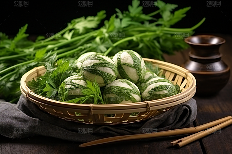 艾草传统文化清明摄影图