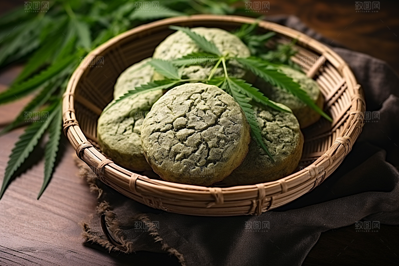 艾草青团高清摄影图