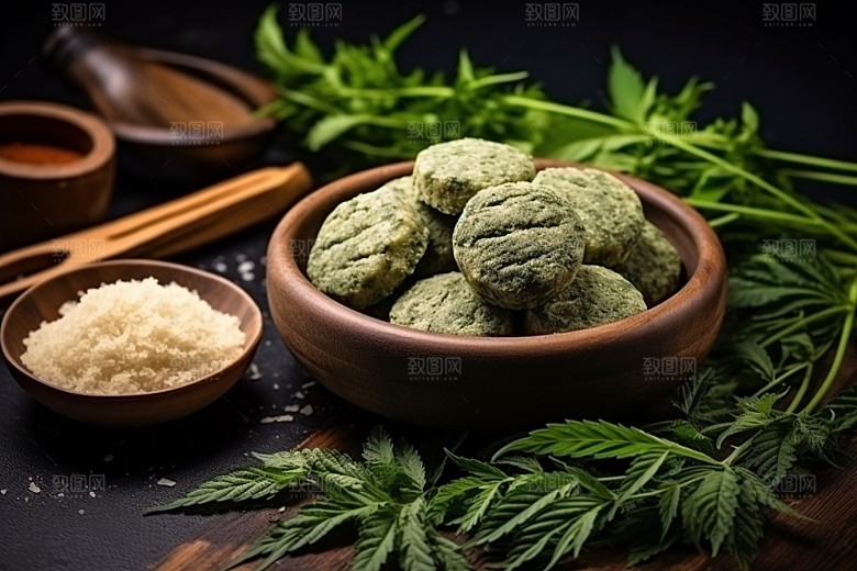 艾草美食糯叽叽摄影图