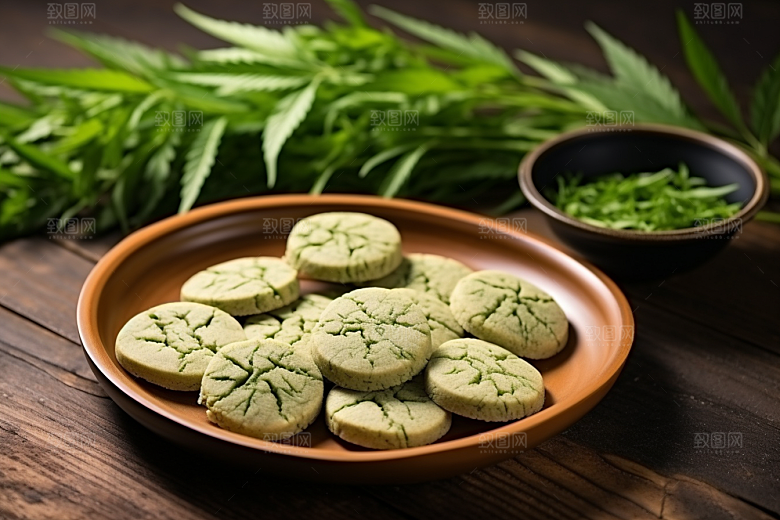 艾草蒿草青团摄影图