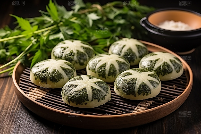 艾草艾叶清明摄影图
