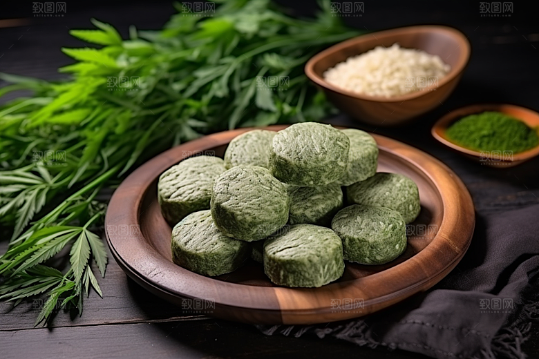 艾草传统文化艾叶摄影图