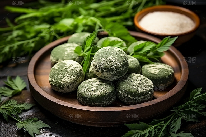 艾草艾叶糯叽叽摄影图