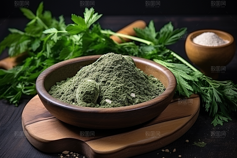 艾草清明艾叶摄影图