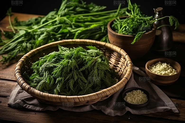 艾草糯叽叽高清摄影图