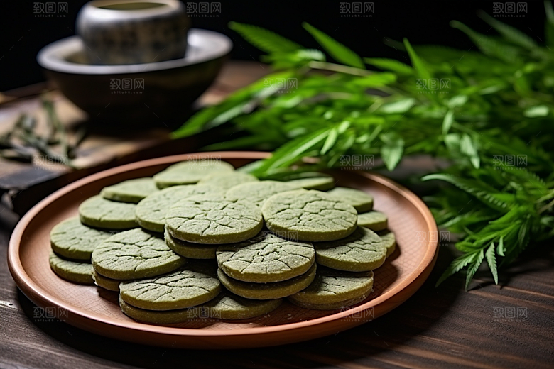艾草清明蒿草摄影图