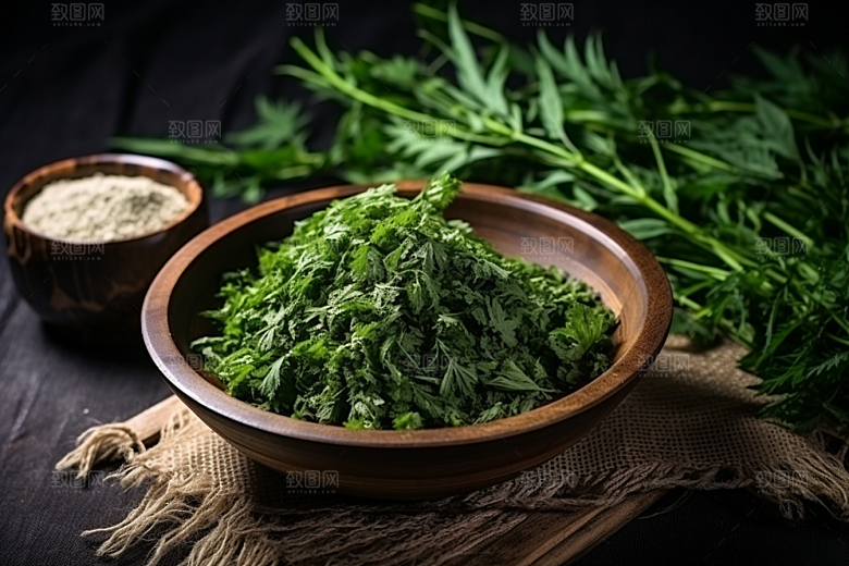 艾草美食传统文化摄影图
