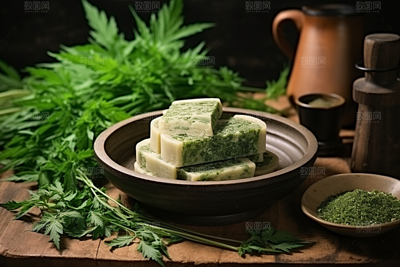 艾草清明高清摄影图