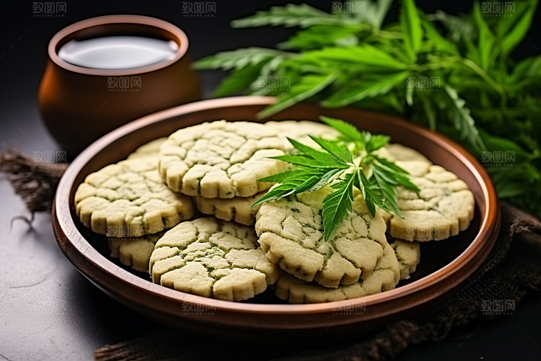 艾草糯米团糯叽叽摄影图