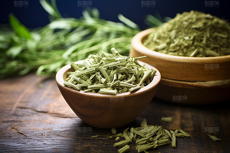 艾草青团艾叶高清摄影图