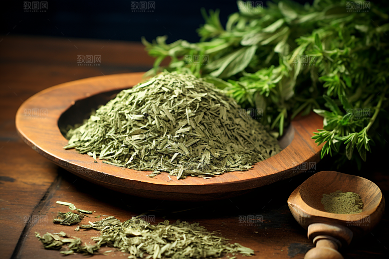 艾草青团高清端午节摄影图