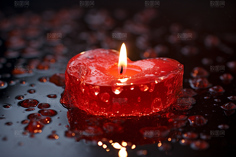 爱心蜡烛爱情520摄影图