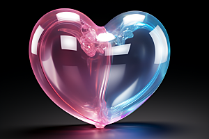 爱心情人节3D素材