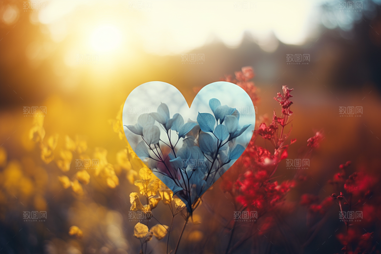 爱心甜蜜感谢素材