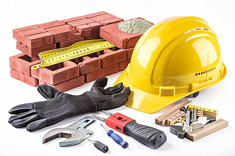 安全用品建造安全帽摄影图