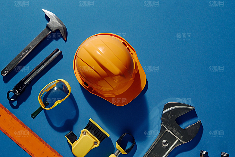 安全用品建造劳动节摄影图