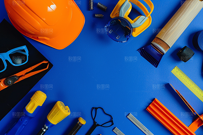 安全用品建造劳动节摄影图