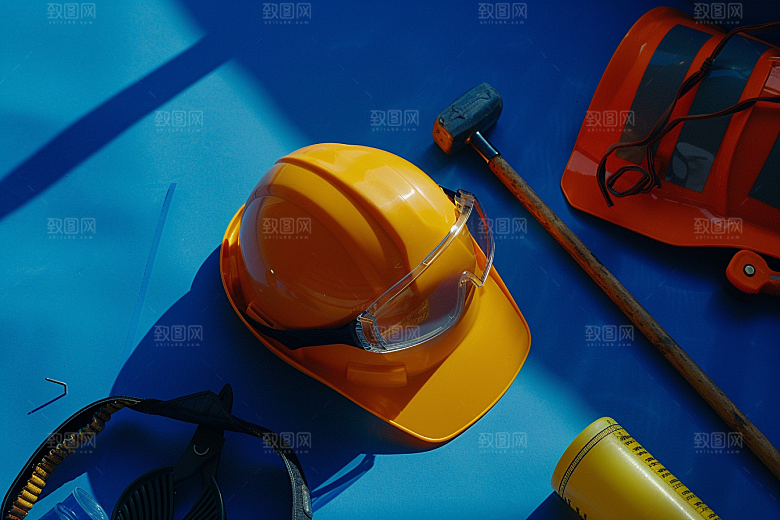 安全用品劳动节建造摄影图