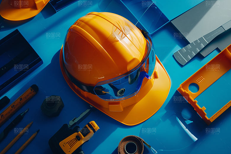安全用品工具建造摄影图