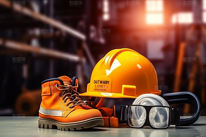 安全帽建造工地摄影图
