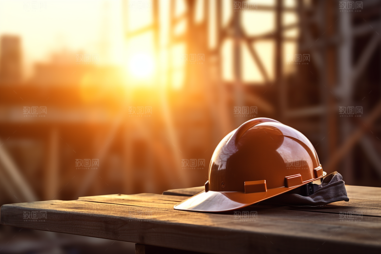安全帽建设劳动者摄影图